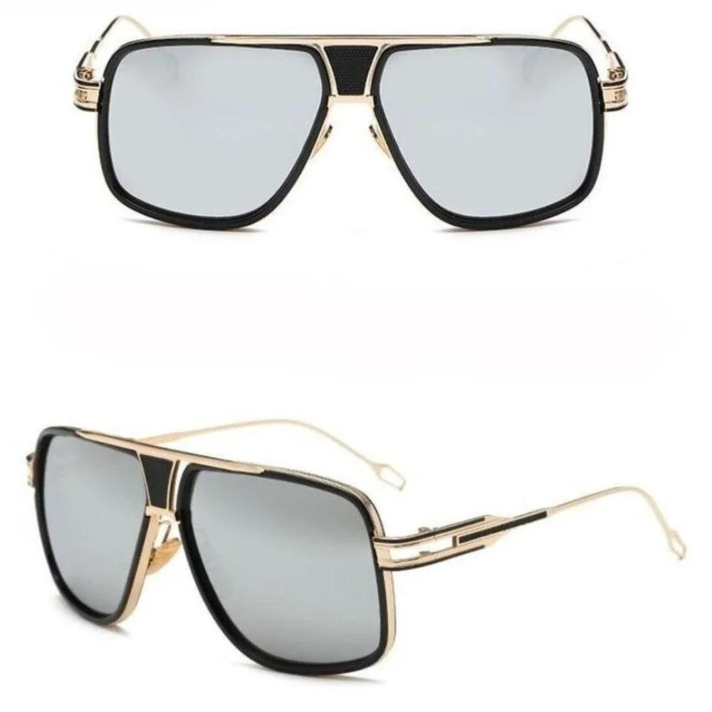 Square Oversized Sunglasses Flat Top Shield Sun Glasses Men‎ Women Shades Lentes